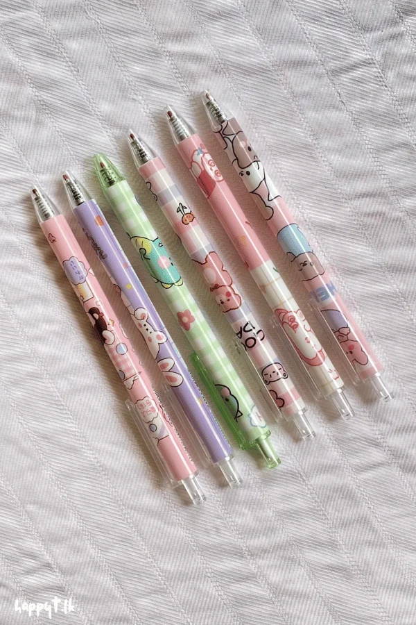 Kawaii Cartoon Gel Pen – Black
